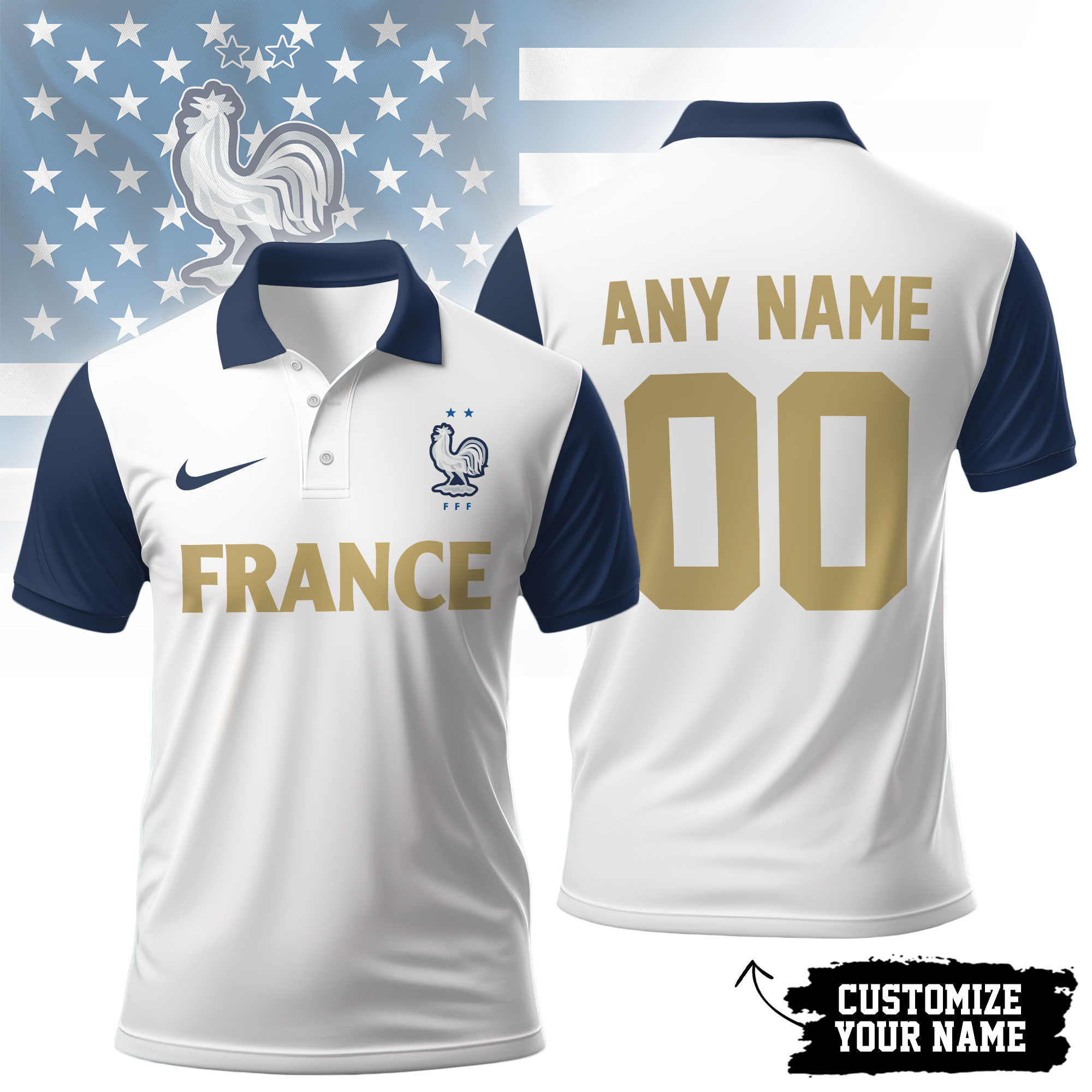 France | Premium World Cup 2026 Hall Of Fame Polo Shirt TTH200531 - Image 2