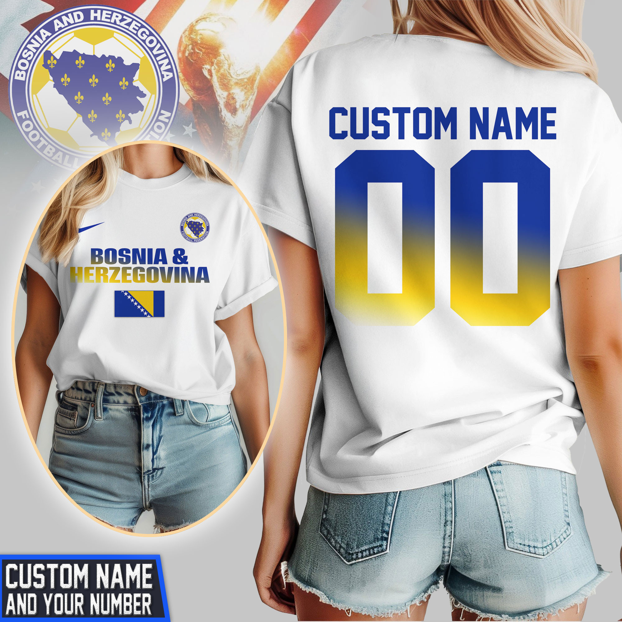 Bosnia & Herzegovina | Premium World Cup 2026 Global Match 3D Shirt TTH200532 - Image 2