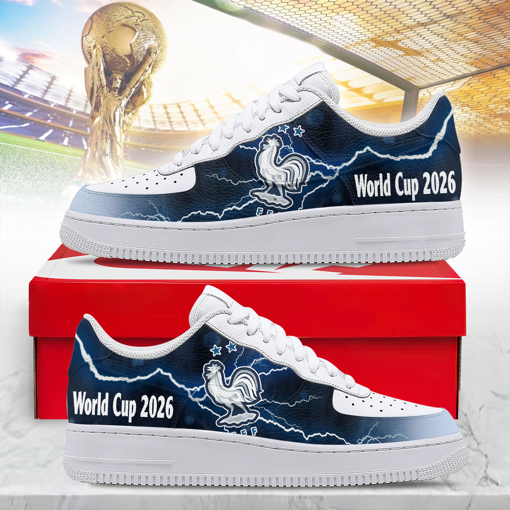 France – Premium World Cup 2026 Thunder Edition AF1 Shoes – Gift for Fans TTH190503 - Image 2