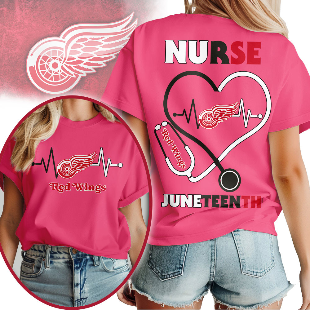 Detroit Red Wings | Premium NHL Nurse Appreciation Juneteenth 3D Shirt TTH200533