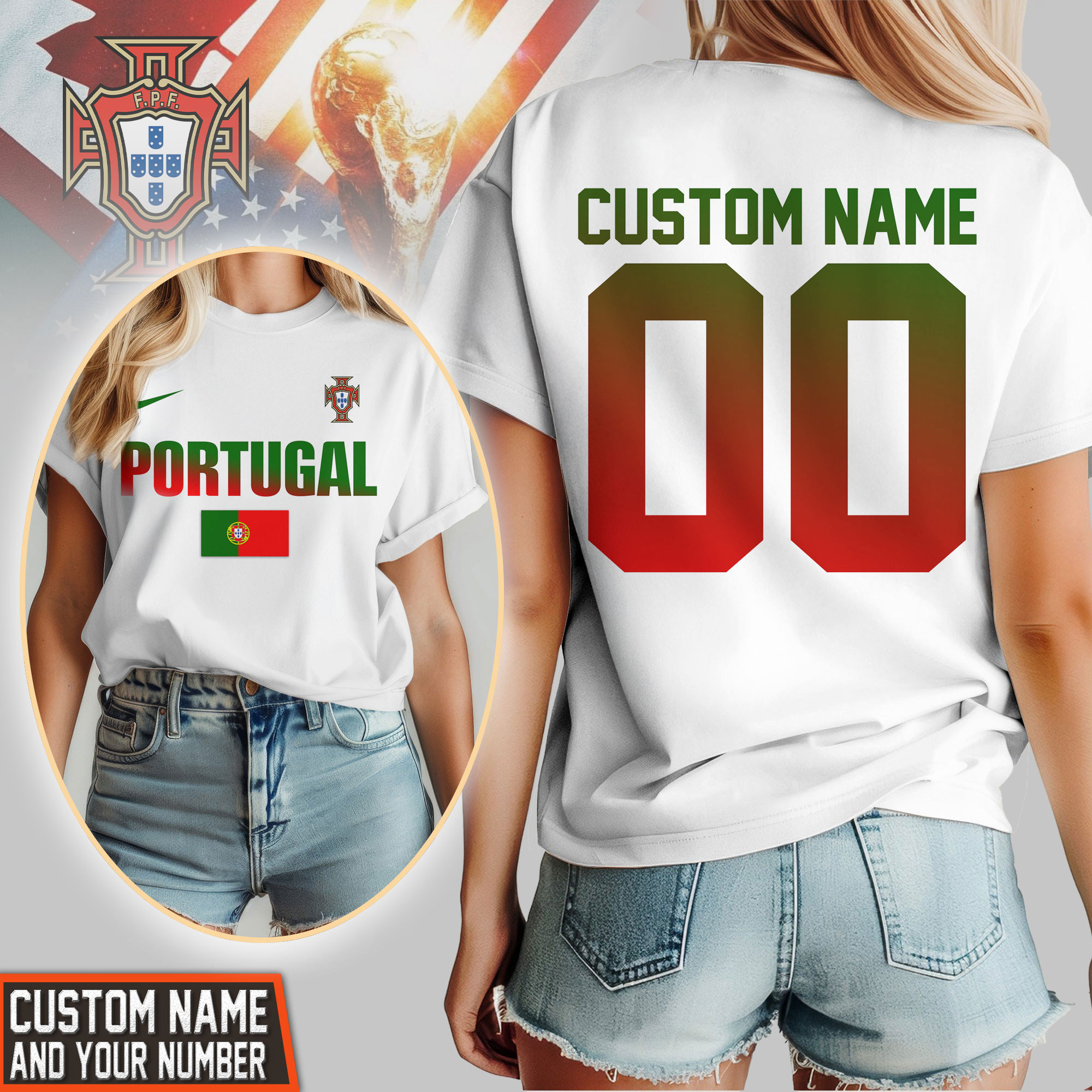 Portugal | Premium World Cup 2026 Global Match 3D Shirt TTH200532 - Image 2