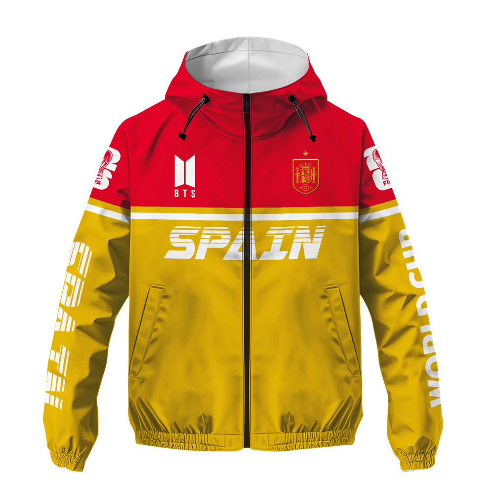 Spain | Premium World Cup 2026 x BTS Limited Edition Windbreaker Jacket TTH200526
