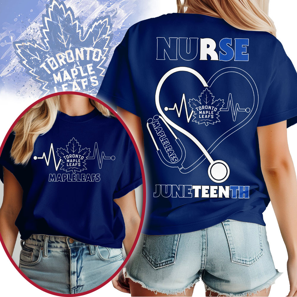 Toronto Maple Leafs | Premium NHL Nurse Appreciation Juneteenth 3D Shirt TTH200533 - Image 3
