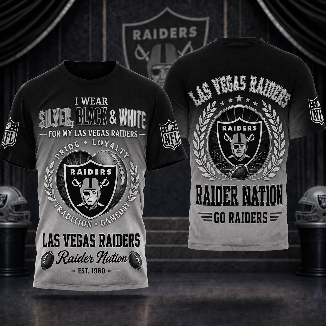 Las Vegas Raiders x Premium NFL Pride Loyalty Tradition 3D T-Shirt – Limited Edition TTH200513