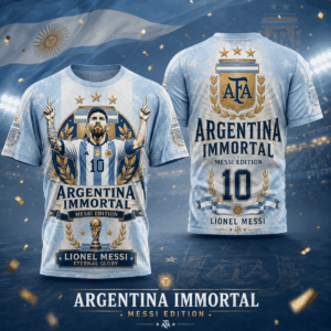 Messi | Premium World Cup 2026 Argentina Immortal 3D Shirt TTH200535
