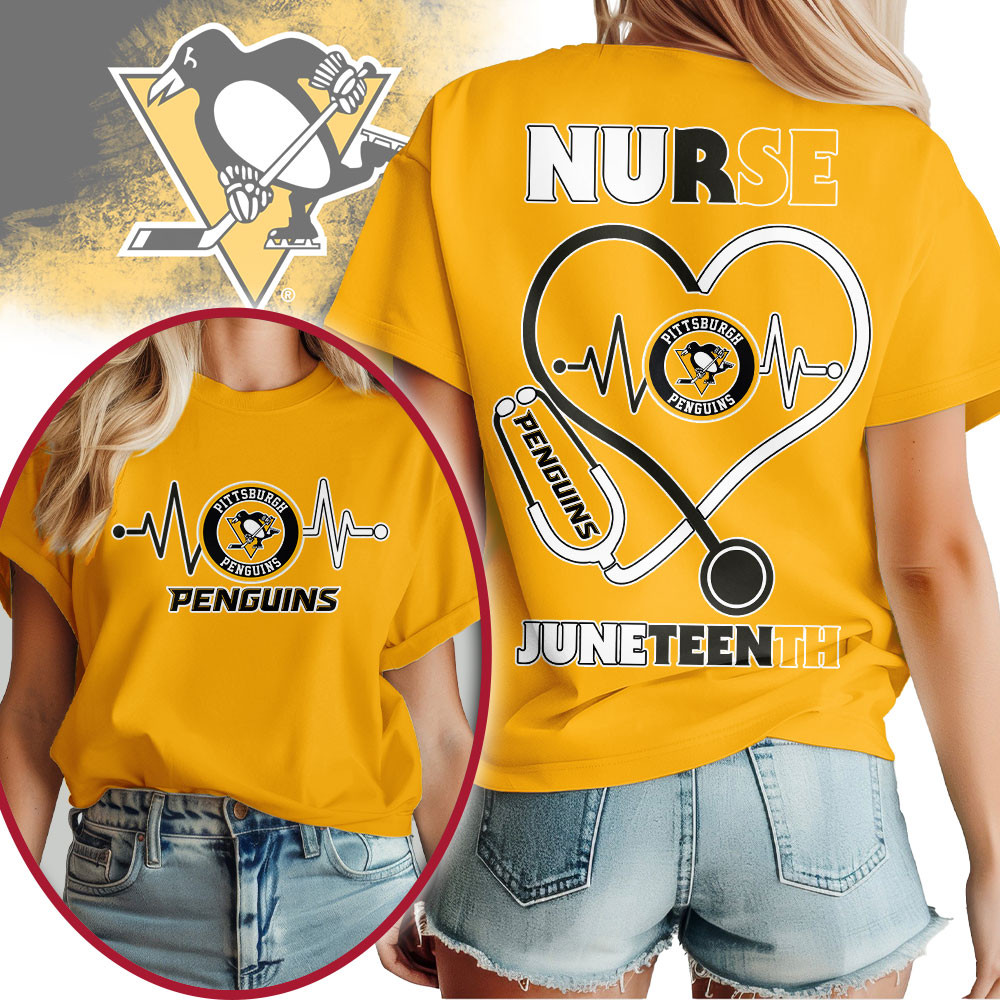 Pittsburgh Penguins | Premium NHL Nurse Appreciation Juneteenth 3D Shirt TTH200533 - Image 3