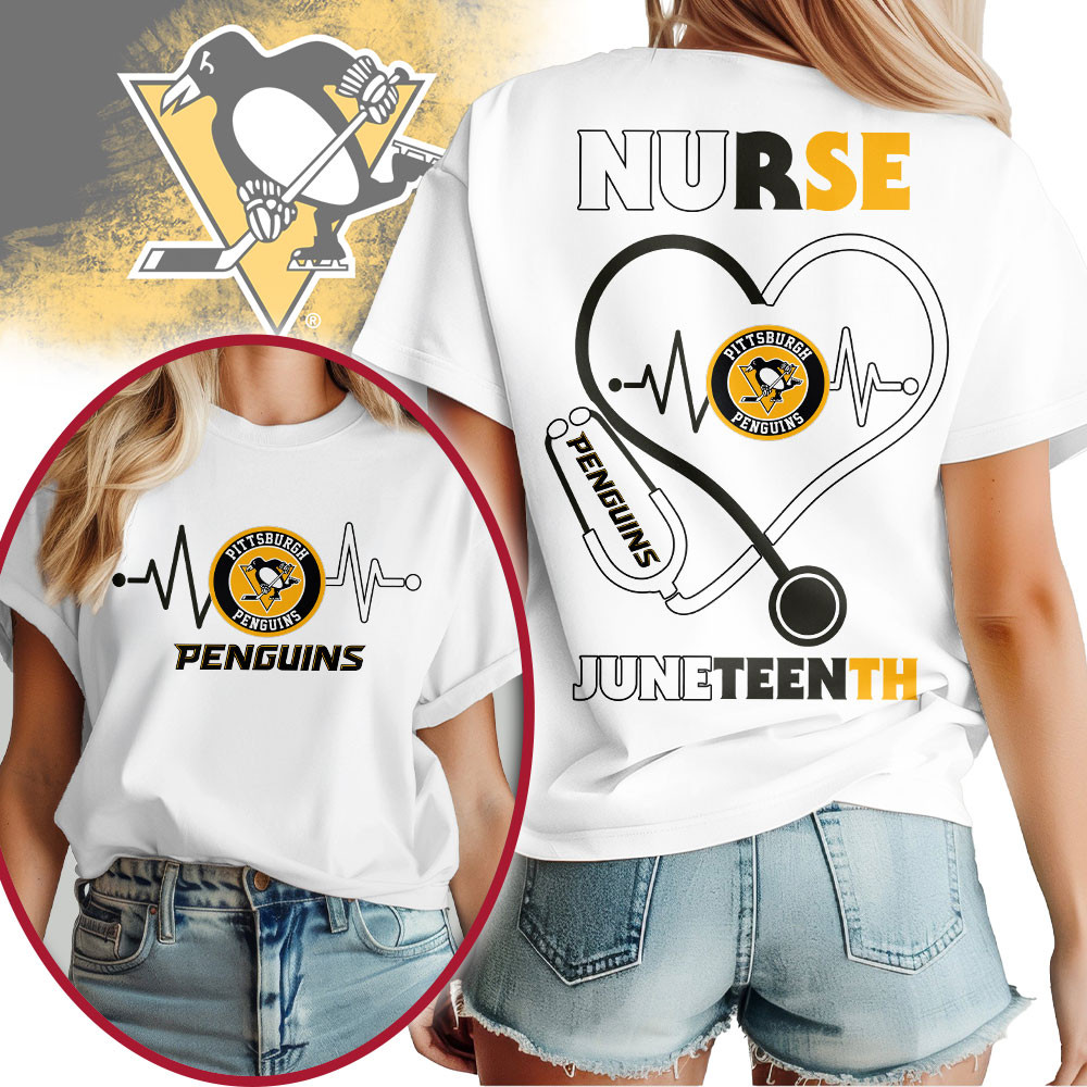 Pittsburgh Penguins | Premium NHL Nurse Appreciation Juneteenth 3D Shirt TTH200533 - Image 2