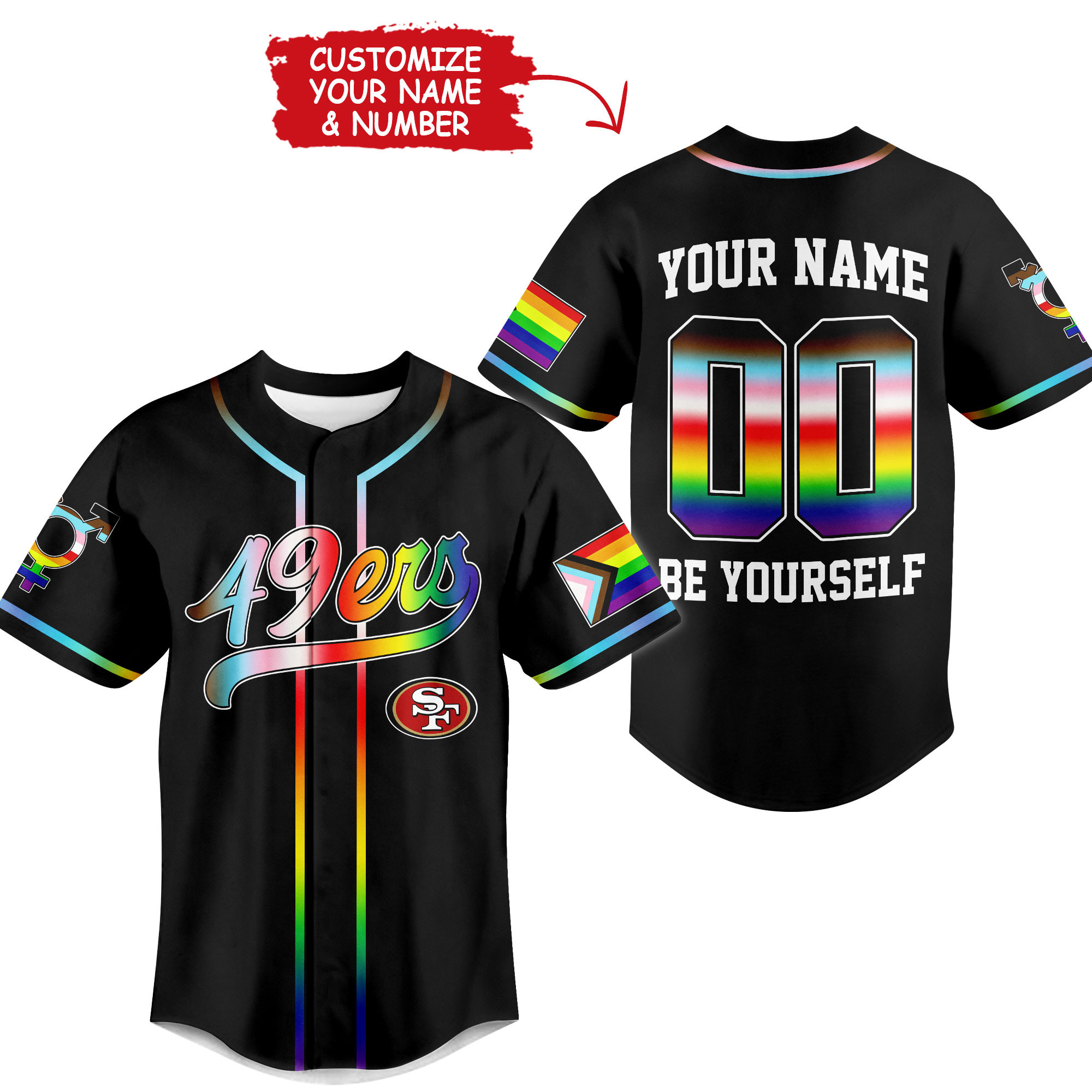 San Francisco 49ers | Premium NFL Pride Month Limited Edition Jersey TTH200534