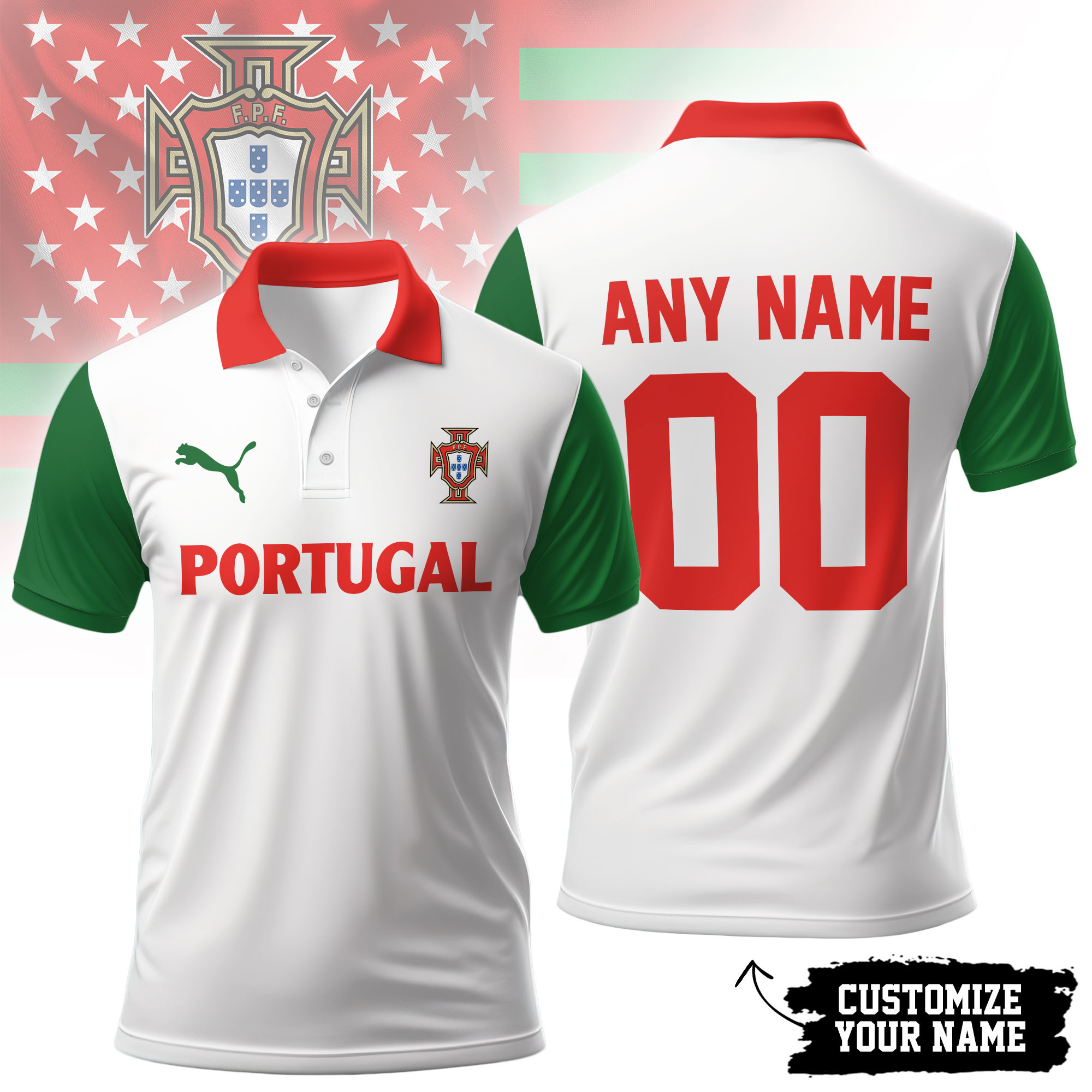 Portugal | Premium World Cup 2026 Hall Of Fame Polo Shirt TTH200531 - Image 2