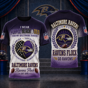 Baltimore Ravens x Premium NFL Pride Loyalty Tradition 3D T-Shirt – Limited Edition TTH200513