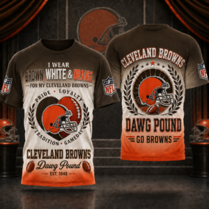 Cleveland Browns x Premium NFL Pride Loyalty Tradition 3D T-Shirt – Limited Edition TTH200513