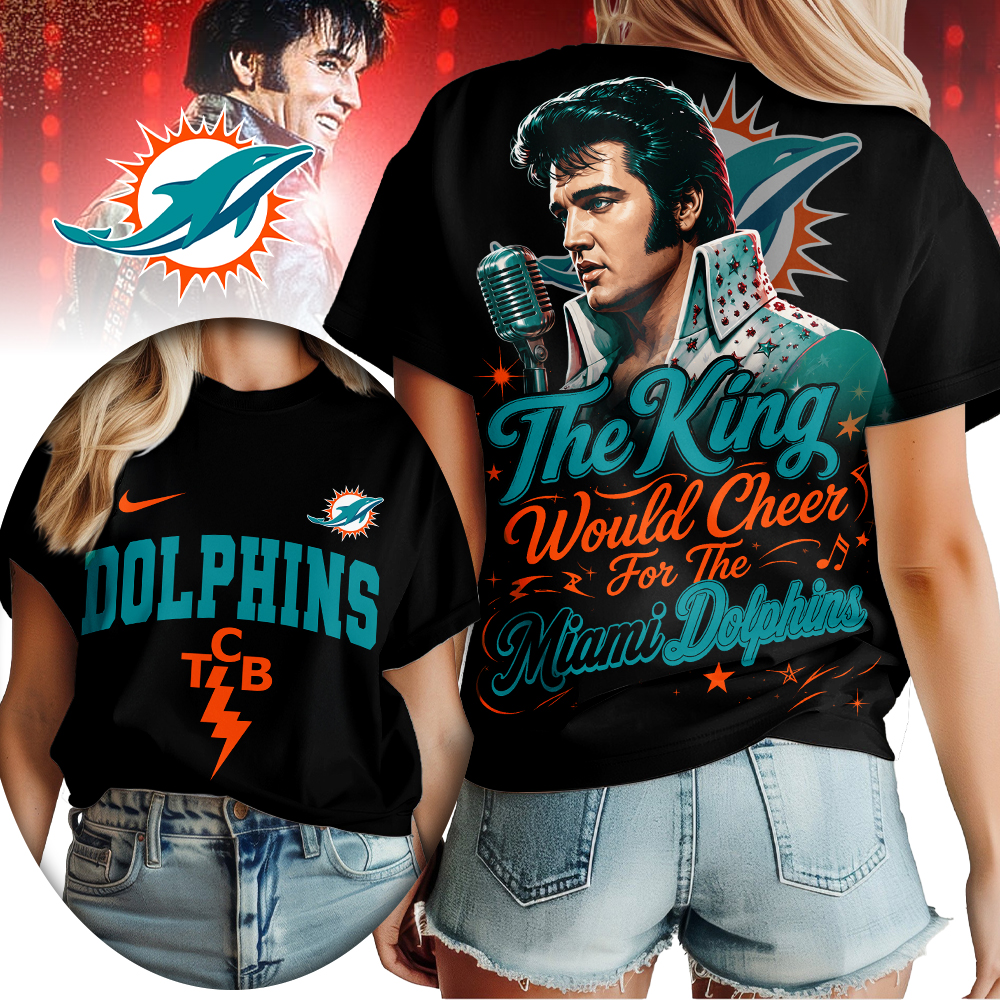 Miami Dolphins x Premium NFL Elvis Presley The King Women T-Shirt – Gift for Fans TTH200515