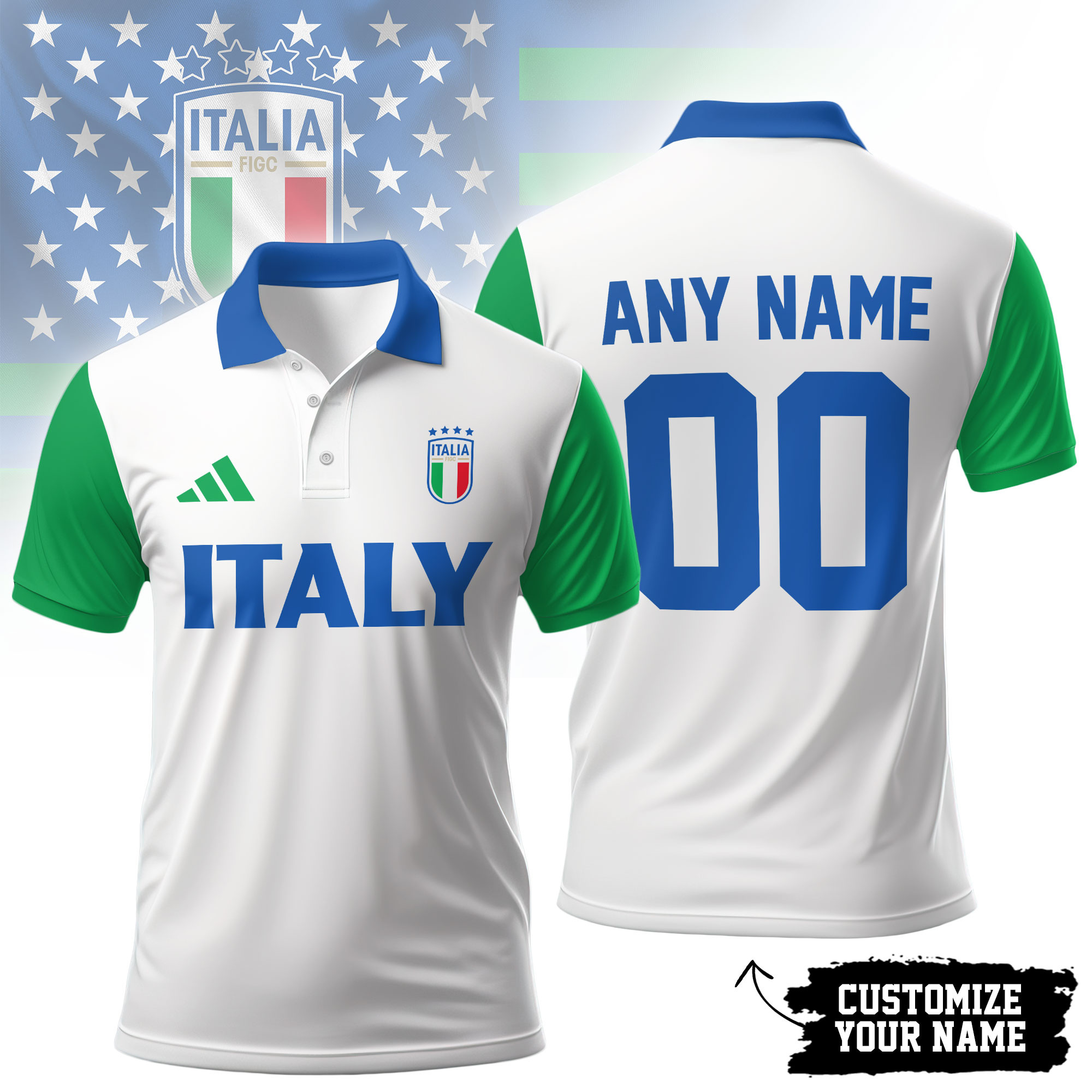 Italy | Premium World Cup 2026 Hall Of Fame Polo Shirt TTH200531 - Image 2