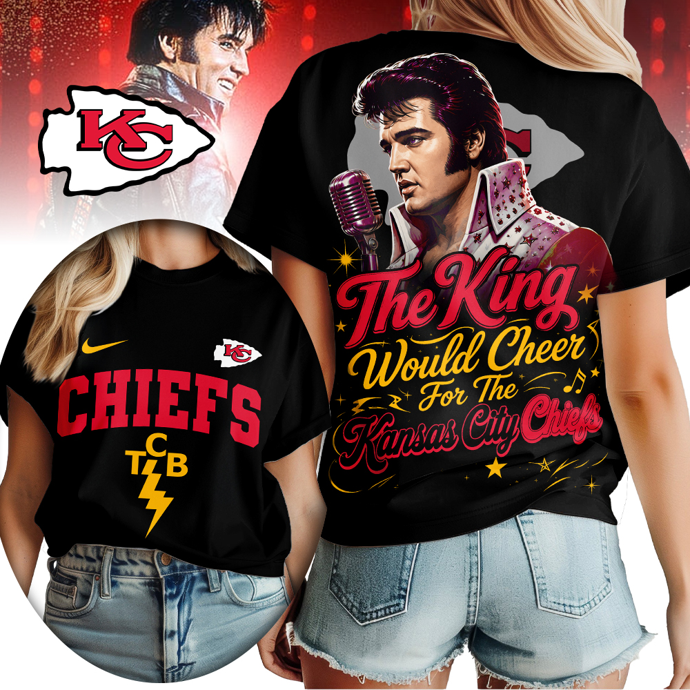 Kansas City Chiefs x Premium NFL Elvis Presley The King Women T-Shirt – Gift for Fans TTH200515
