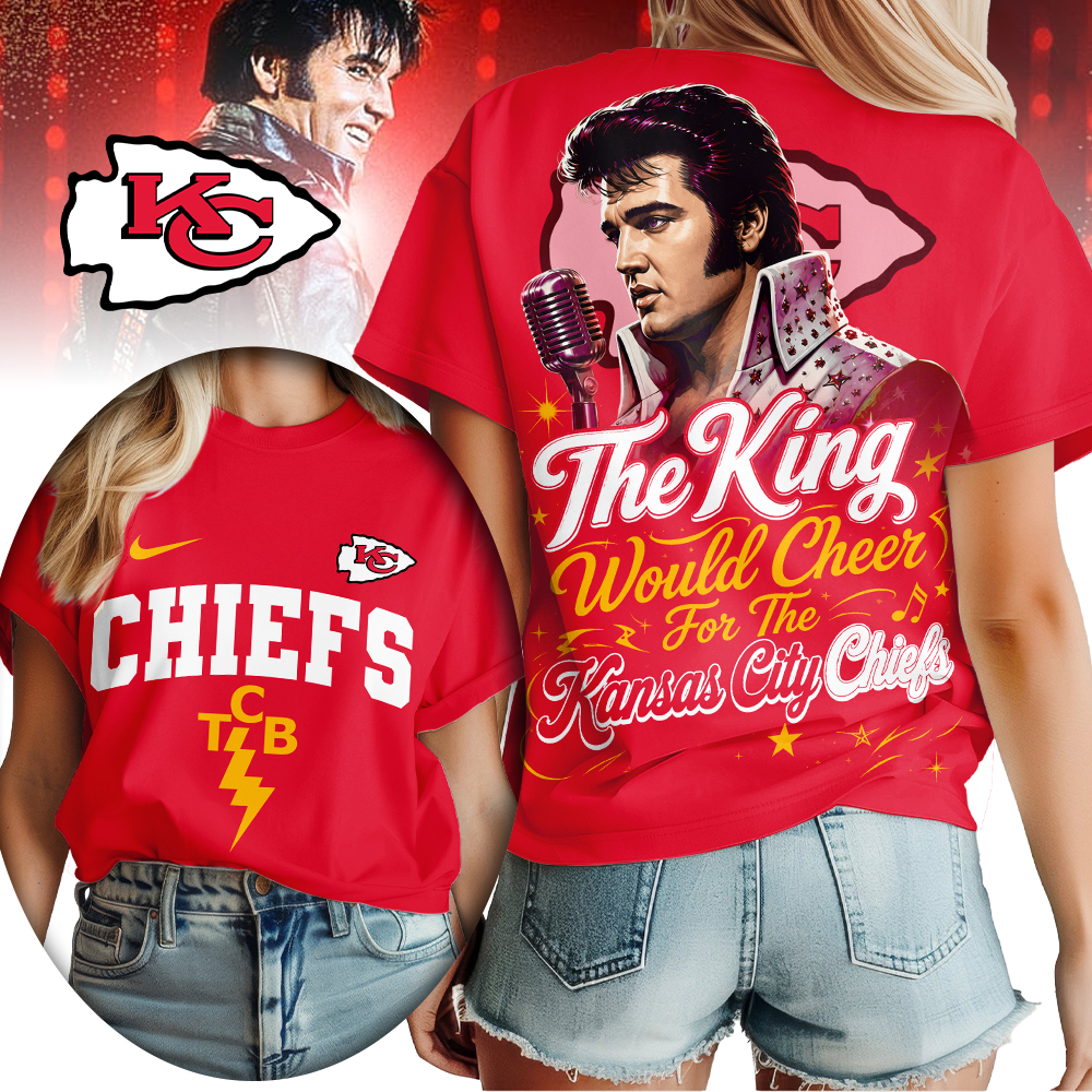 Kansas City Chiefs x Premium NFL Elvis Presley The King Women T-Shirt – Gift for Fans TTH200515 - Image 3