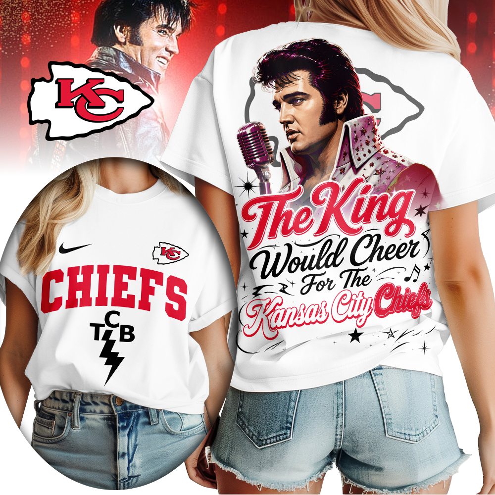 Kansas City Chiefs x Premium NFL Elvis Presley The King Women T-Shirt – Gift for Fans TTH200515 - Image 2