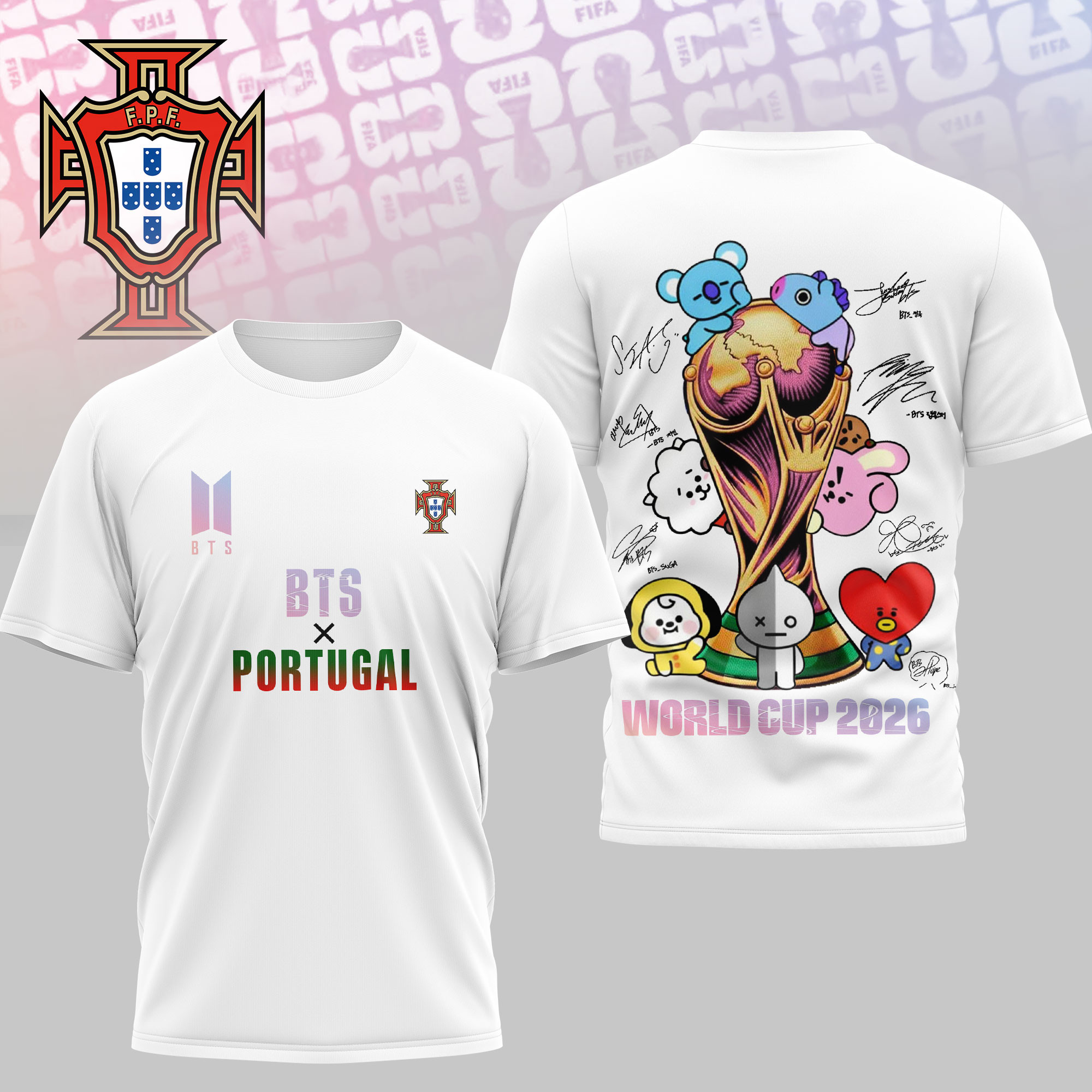 Portugal | Premium World Cup 2026 x BTS Custom 3D Shirt TTH200530 - Image 2