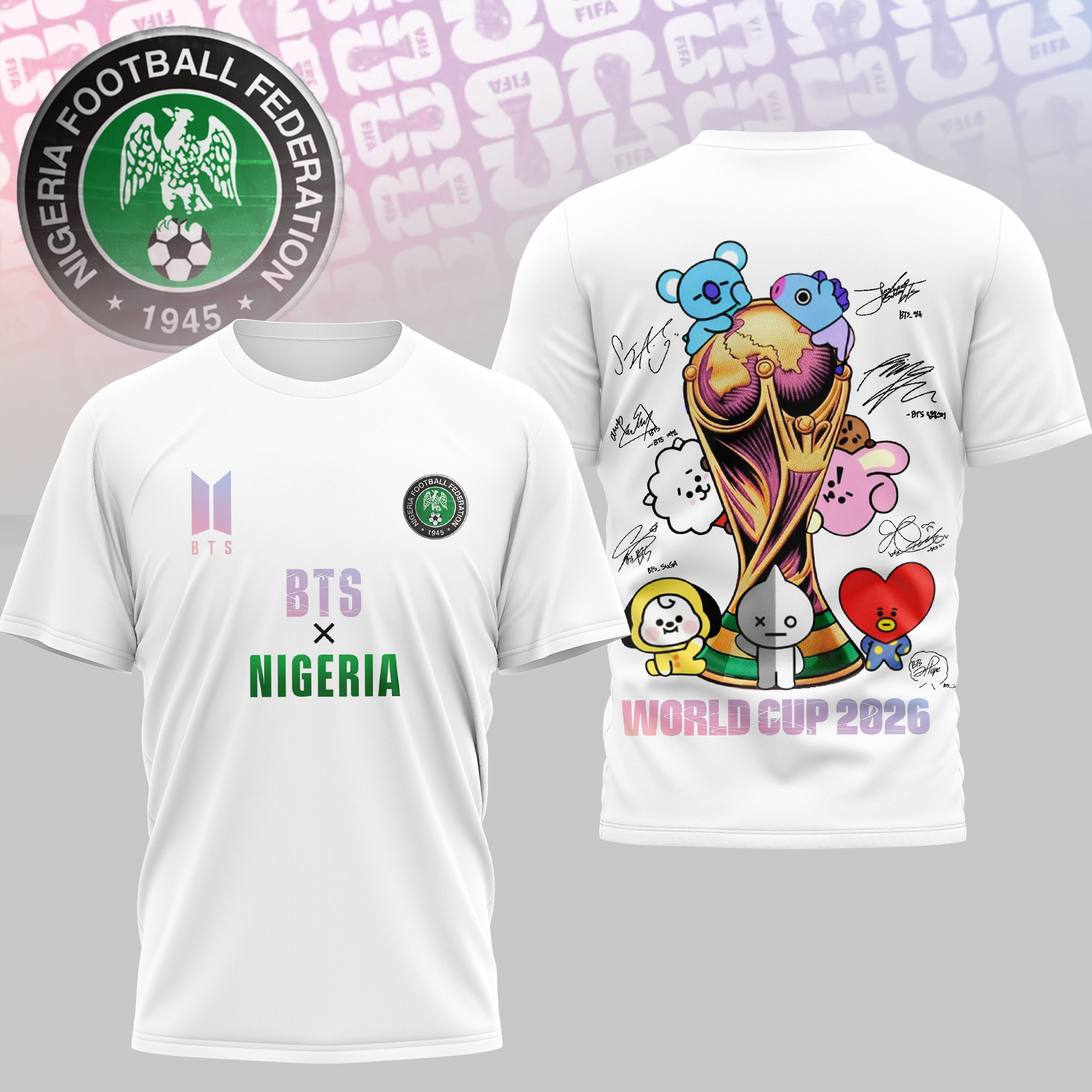 Nigeria | Premium World Cup 2026 x BTS Custom 3D Shirt TTH200530 - Image 2