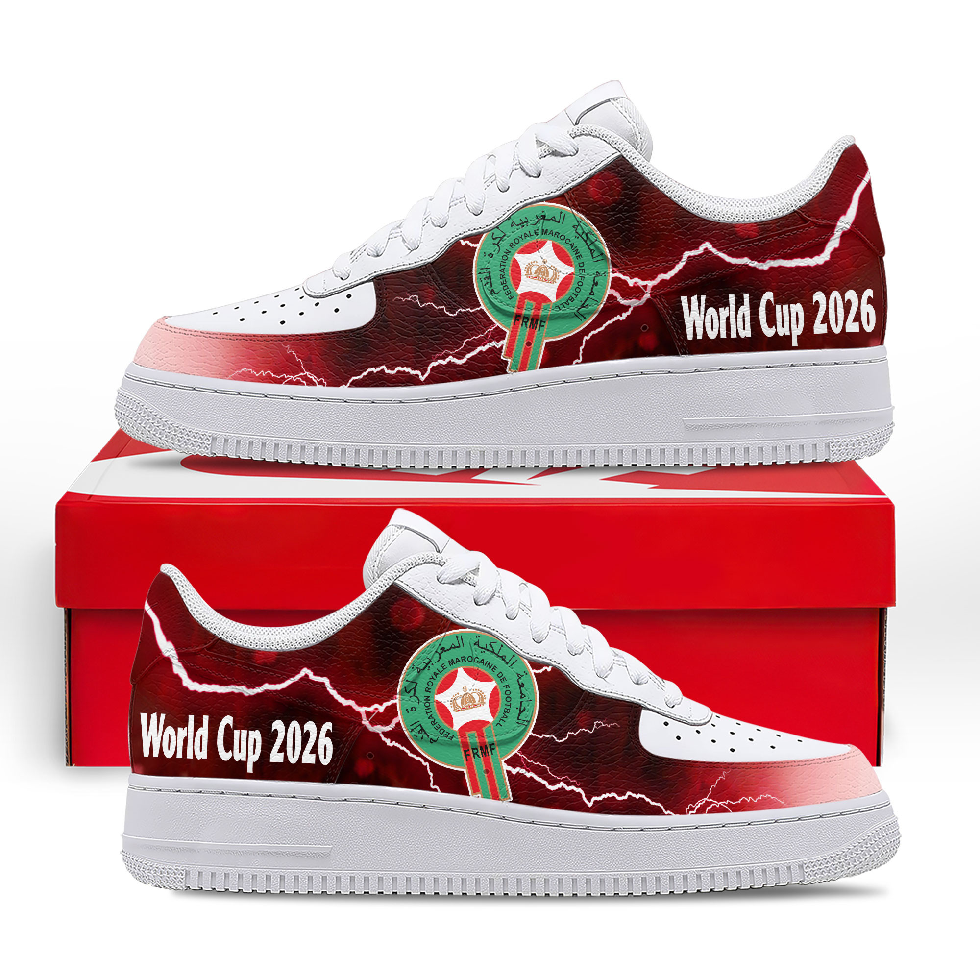 Morocco – Premium World Cup 2026 Thunder Edition AF1 Shoes – Gift for Fans TTH190503