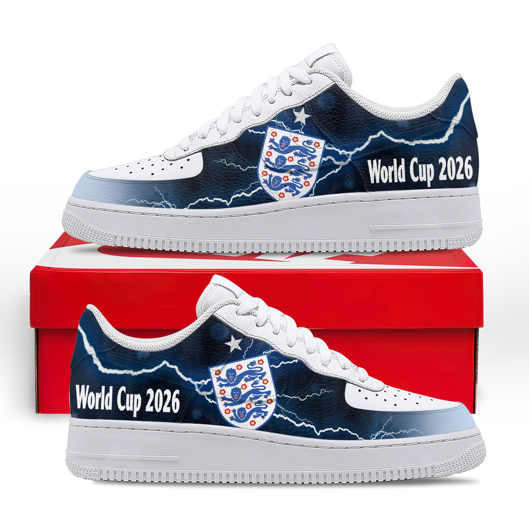 England – Premium World Cup 2026 Thunder Edition AF1 Shoes – Gift for Fans TTH190503