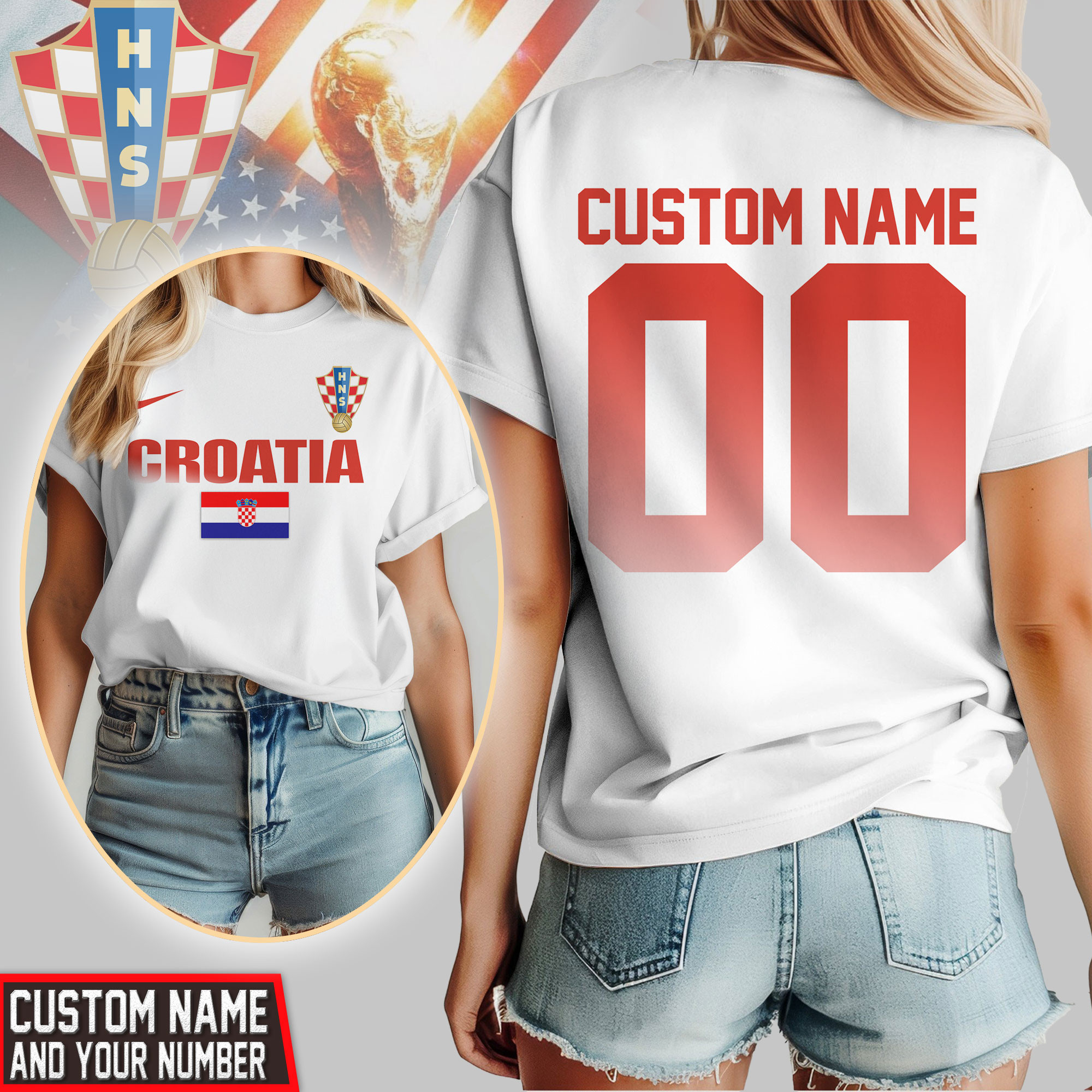 Croatia | Premium World Cup 2026 Global Match 3D Shirt TTH200532 - Image 2