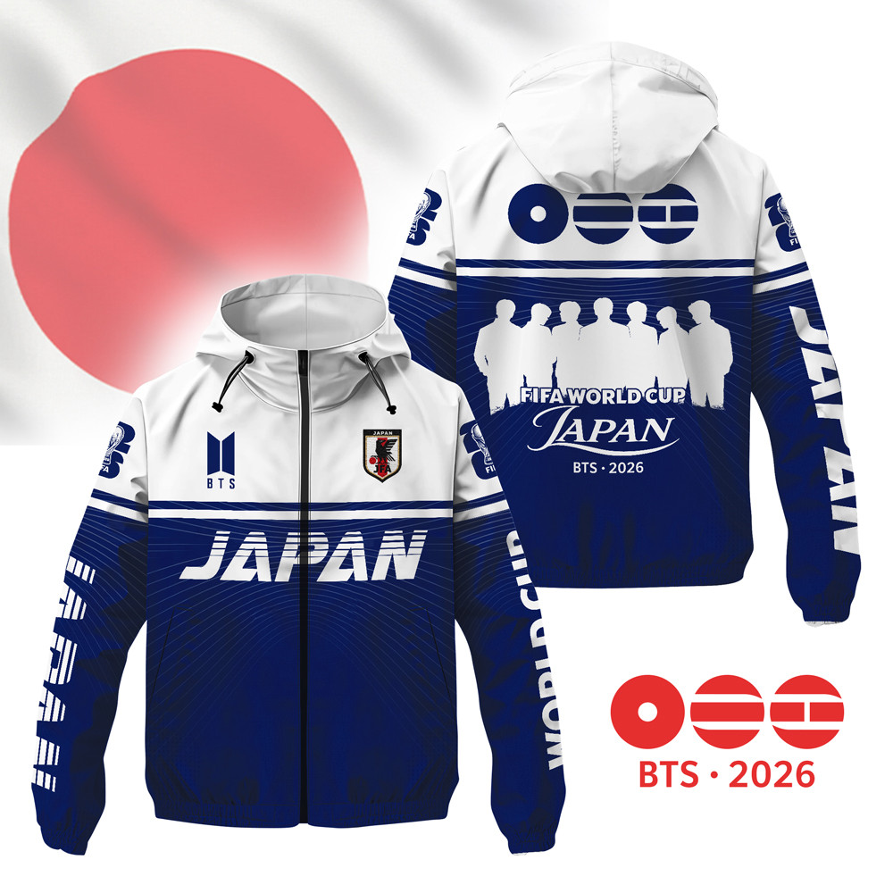 Japan | Premium World Cup 2026 x BTS Limited Edition Windbreaker Jacket TTH200526 - Image 3