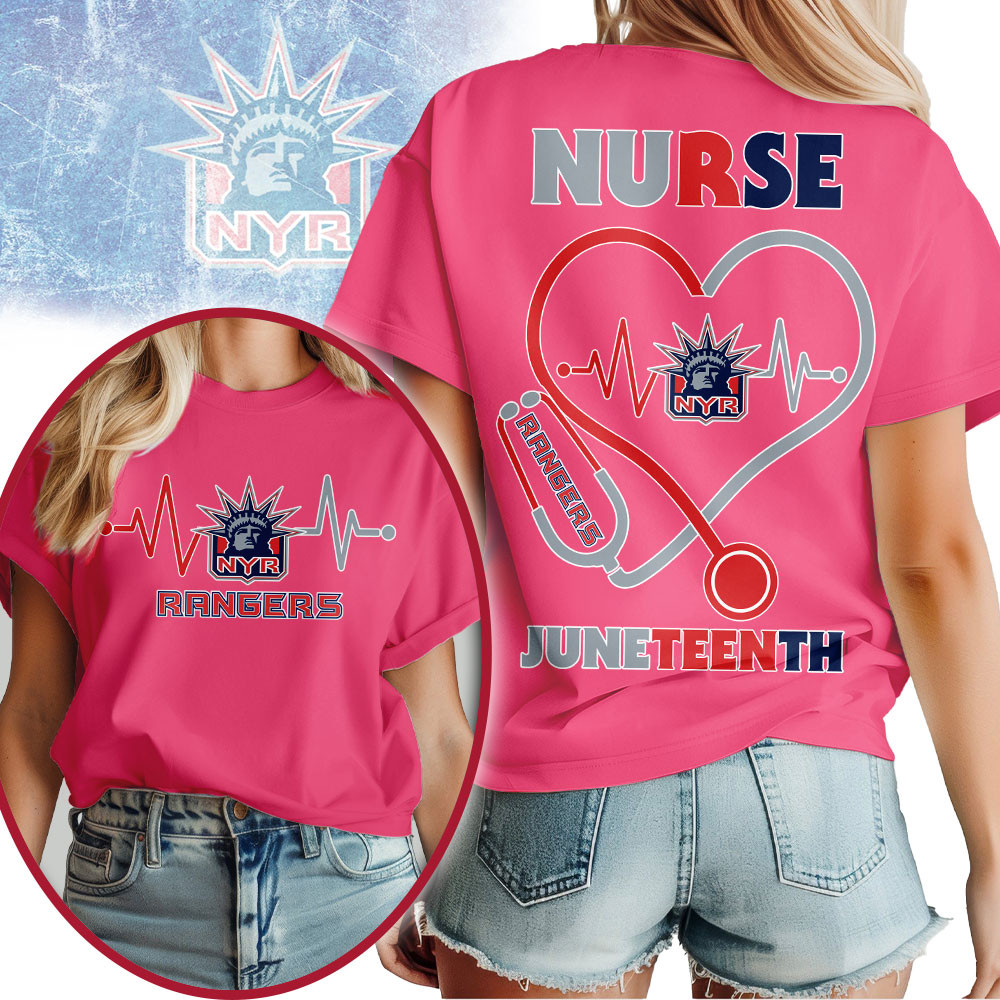 New York Rangers | Premium NHL Nurse Appreciation Juneteenth 3D Shirt TTH200533