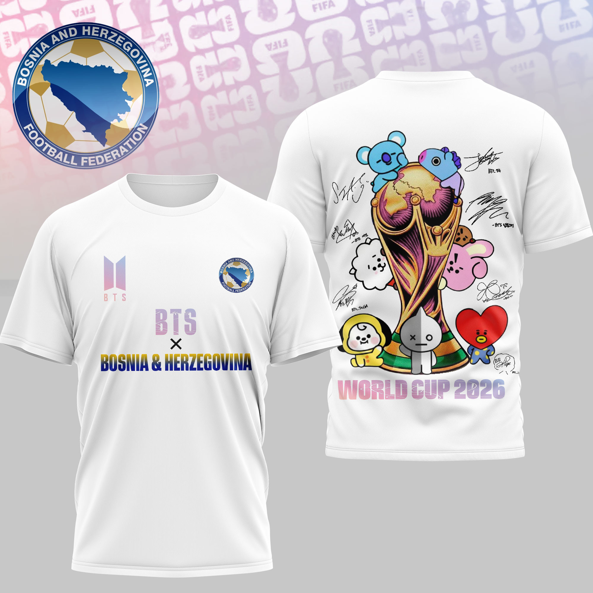 Bosnia & Herzegovina | Premium World Cup 2026 x BTS Custom 3D Shirt TTH200530 - Image 2