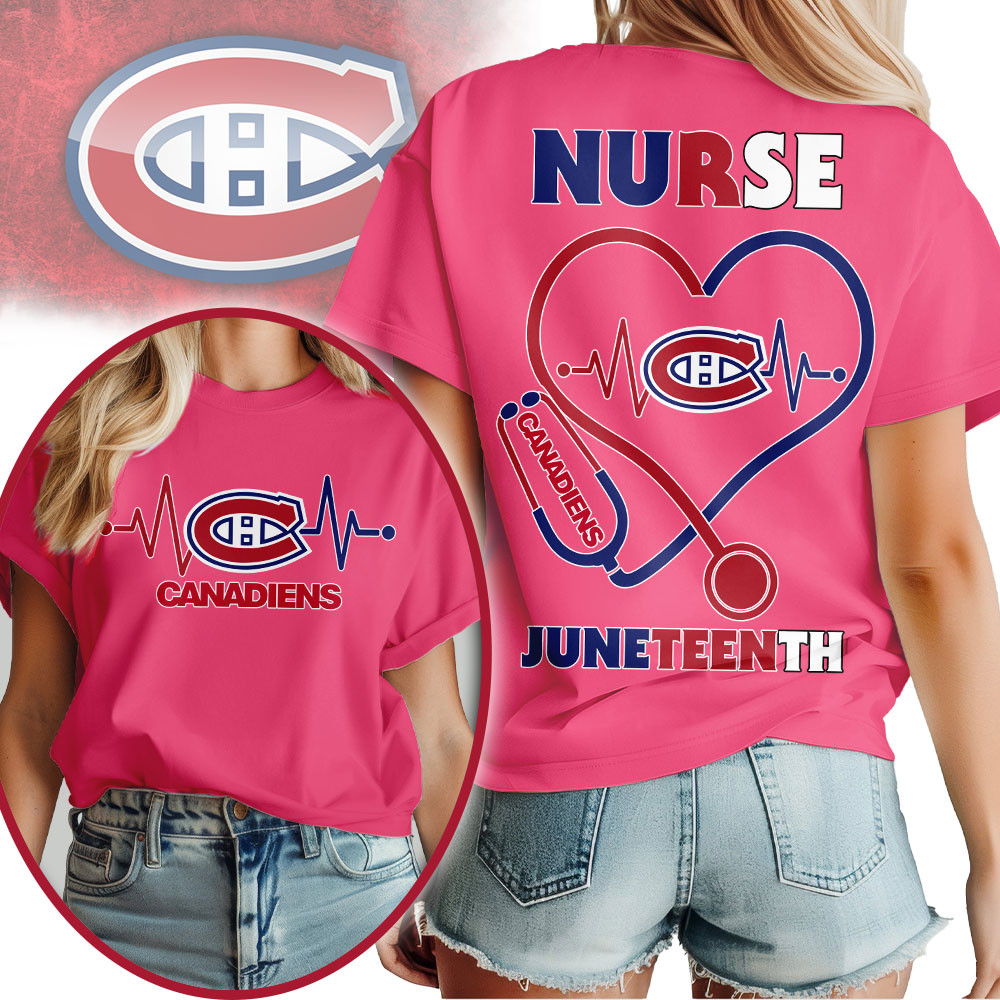 Montreal Canadiens | Premium NHL Nurse Appreciation Juneteenth 3D Shirt TTH200533