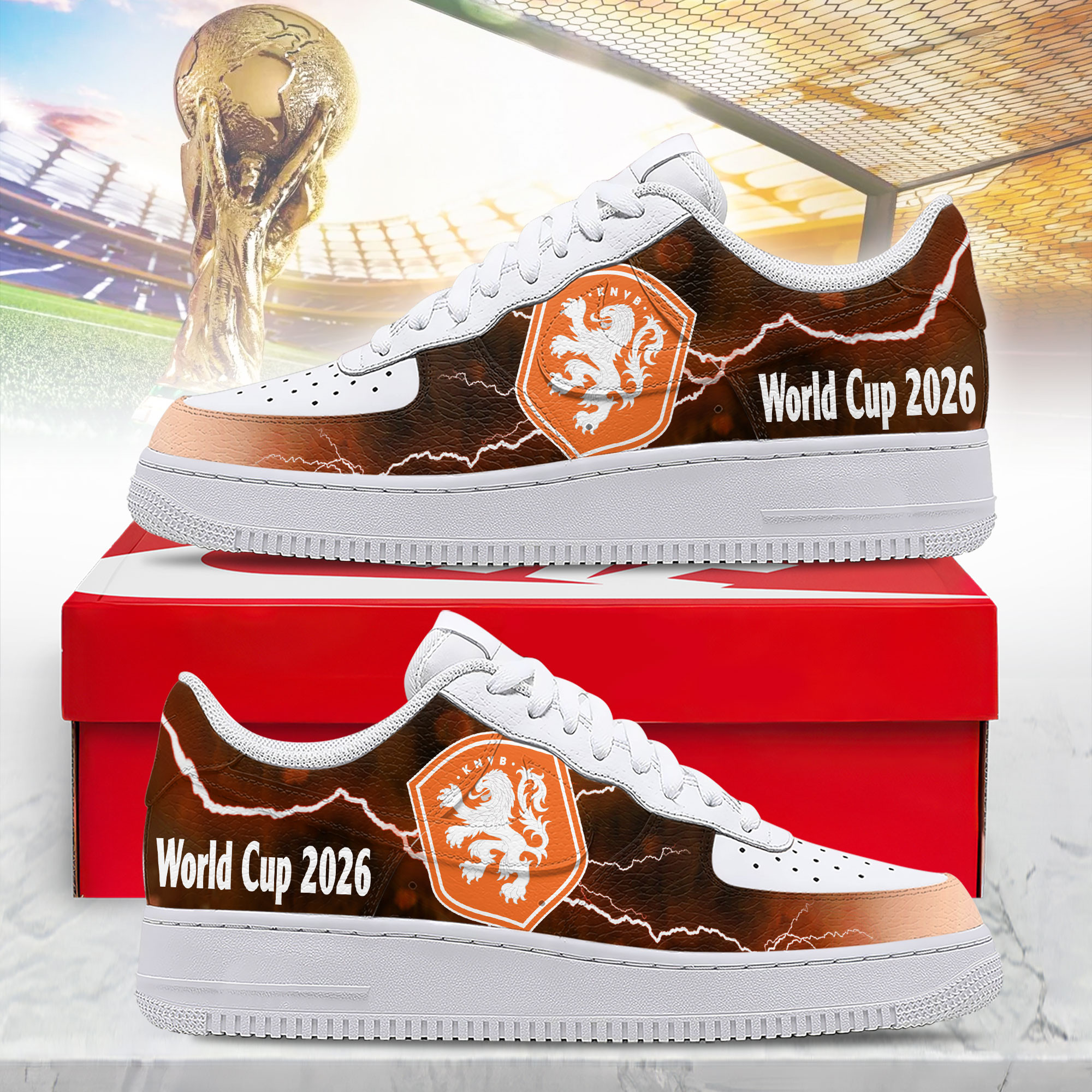 Netherlands – Premium World Cup 2026 Thunder Edition AF1 Shoes – Gift for Fans TTH190503 - Image 2