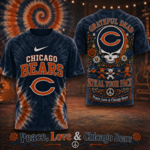 Chicago Bears x Premium NFL Peace Love Greateful 3D T-Shirt – Limited Edition TTH200514