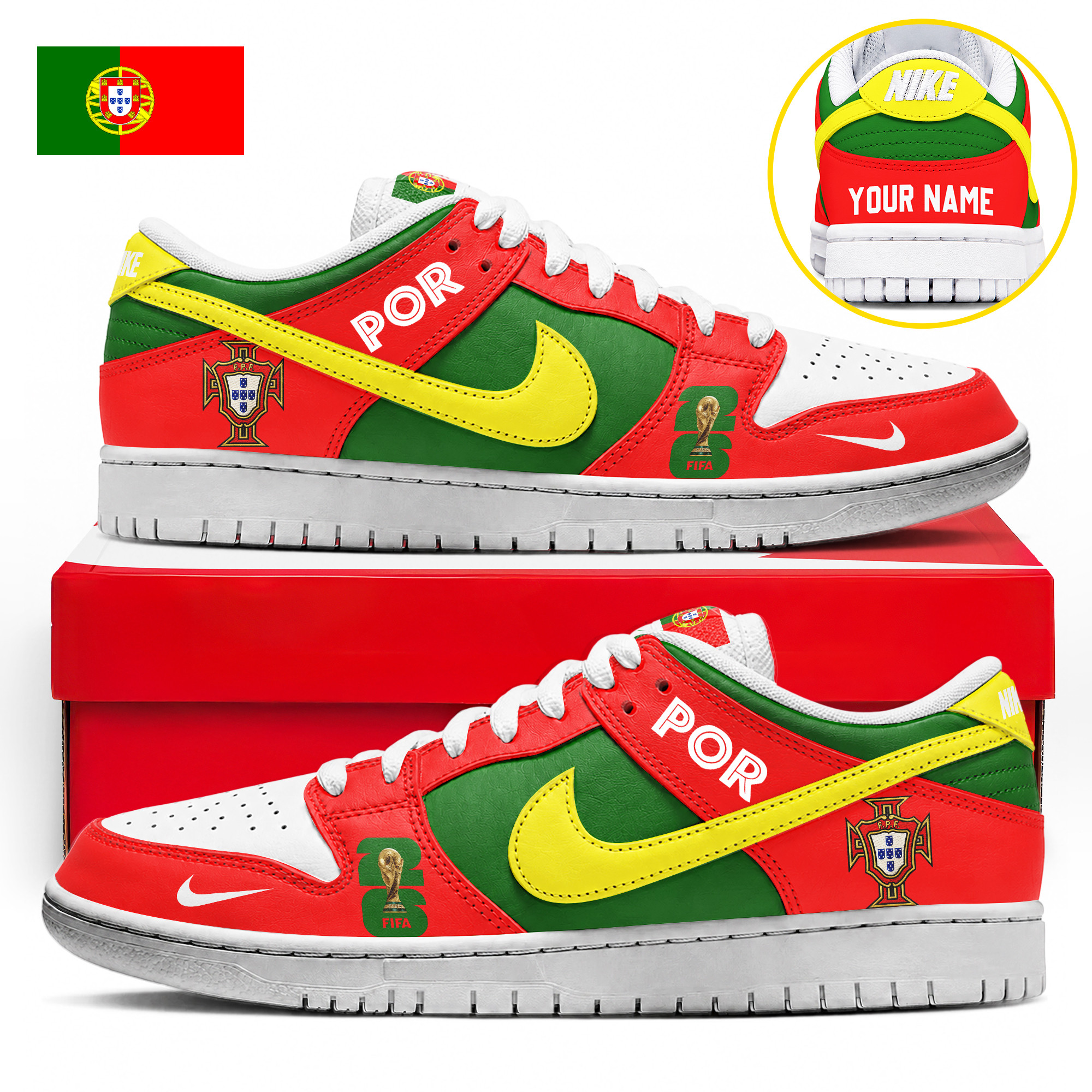 Portugal x Premium World Cup 2026 Dunk Low Shoes – Limited Edition TTH190518 - Image 2
