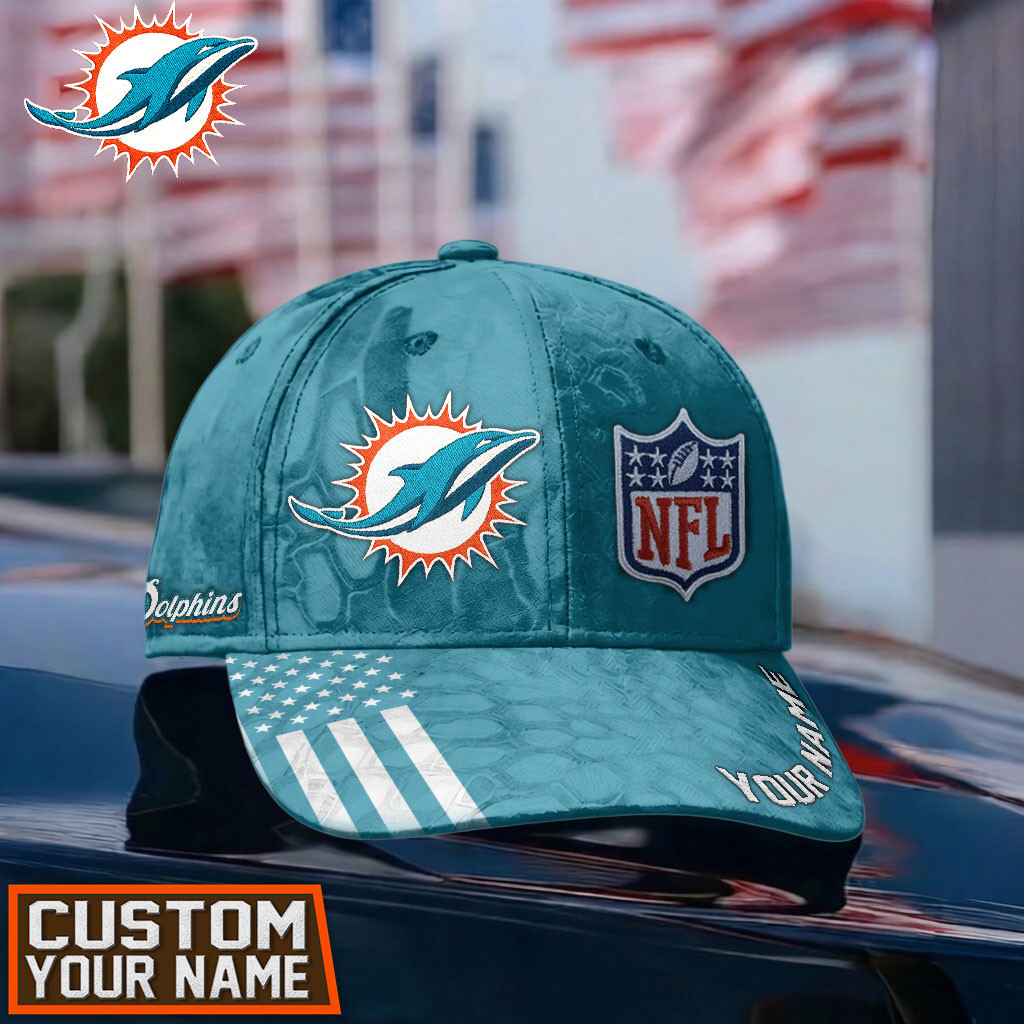 Miami Dolphins x Premium NFL Heritage Custom Classic Cap – Limited Edition TTH200518 - Image 2