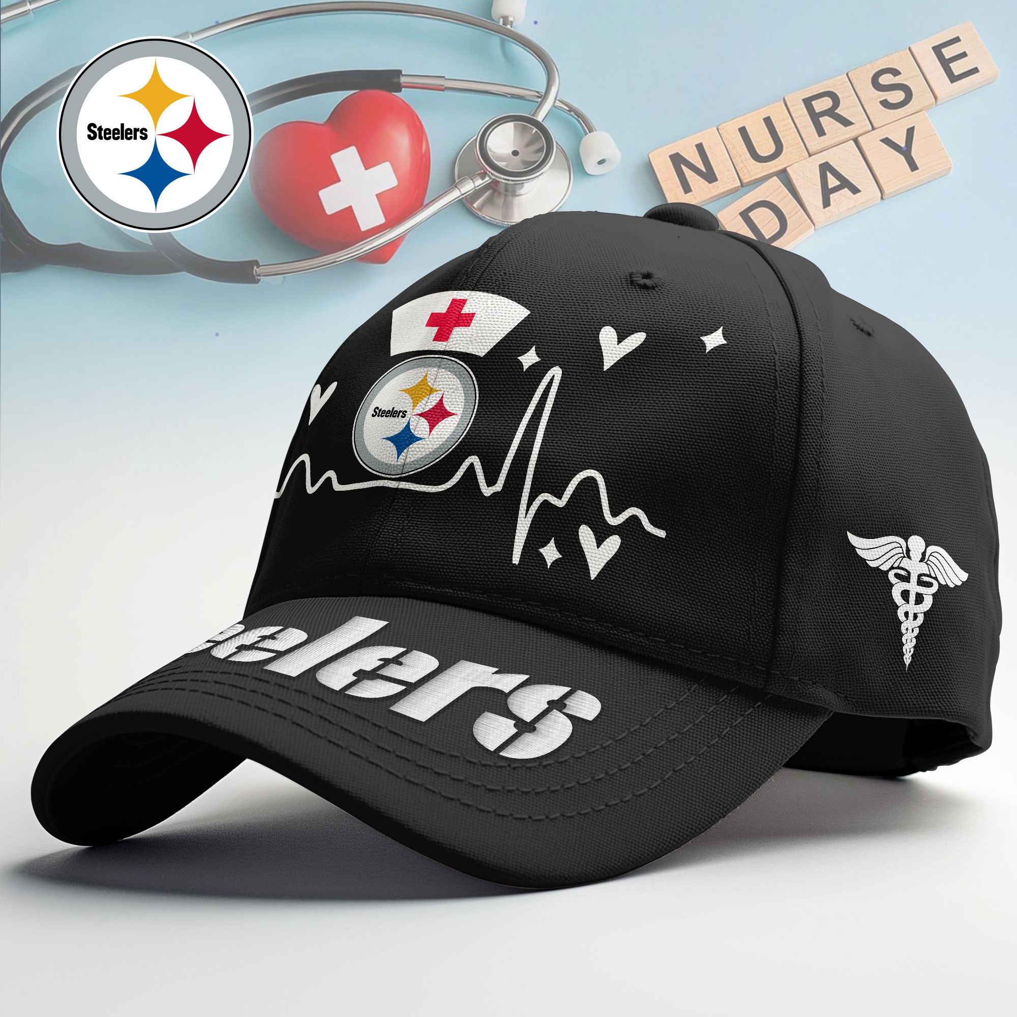 Pittsburgh Steelers | Premium NFL Nurse Vibes Cap TTH200541