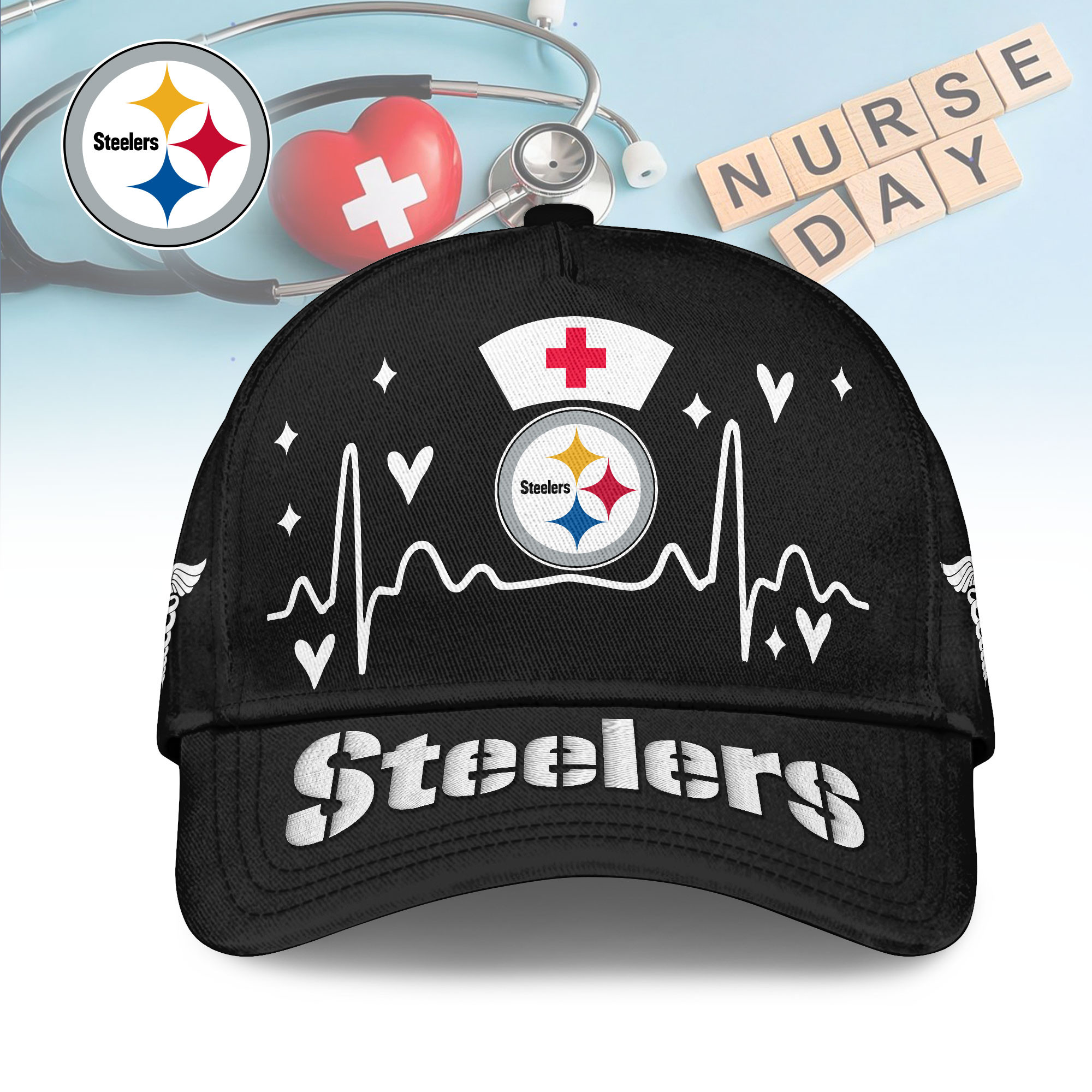 Pittsburgh Steelers | Premium NFL Nurse Vibes Cap TTH200541 - Image 2