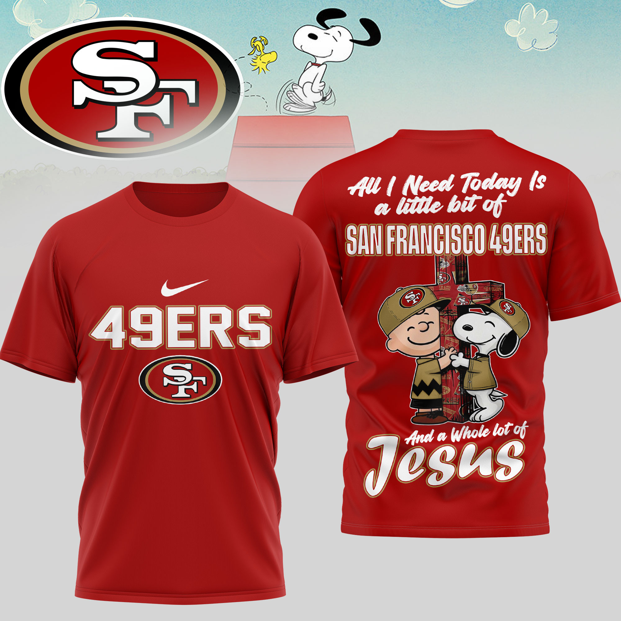 San Francisco 49ers x Premium NFL League Blessing 3D T-Shirt – Limited Edition TTH200517 - Image 3