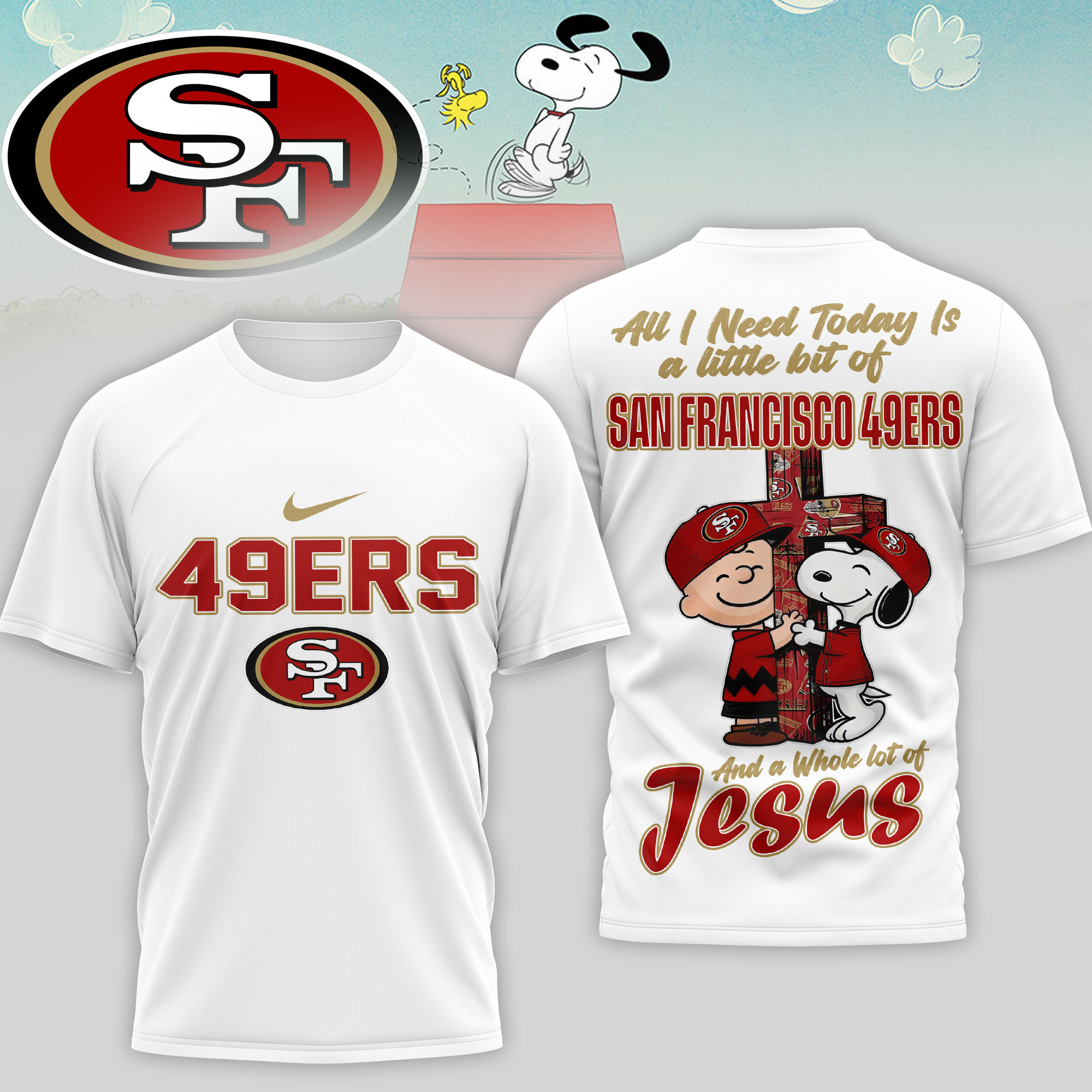 San Francisco 49ers x Premium NFL League Blessing 3D T-Shirt – Limited Edition TTH200517 - Image 2