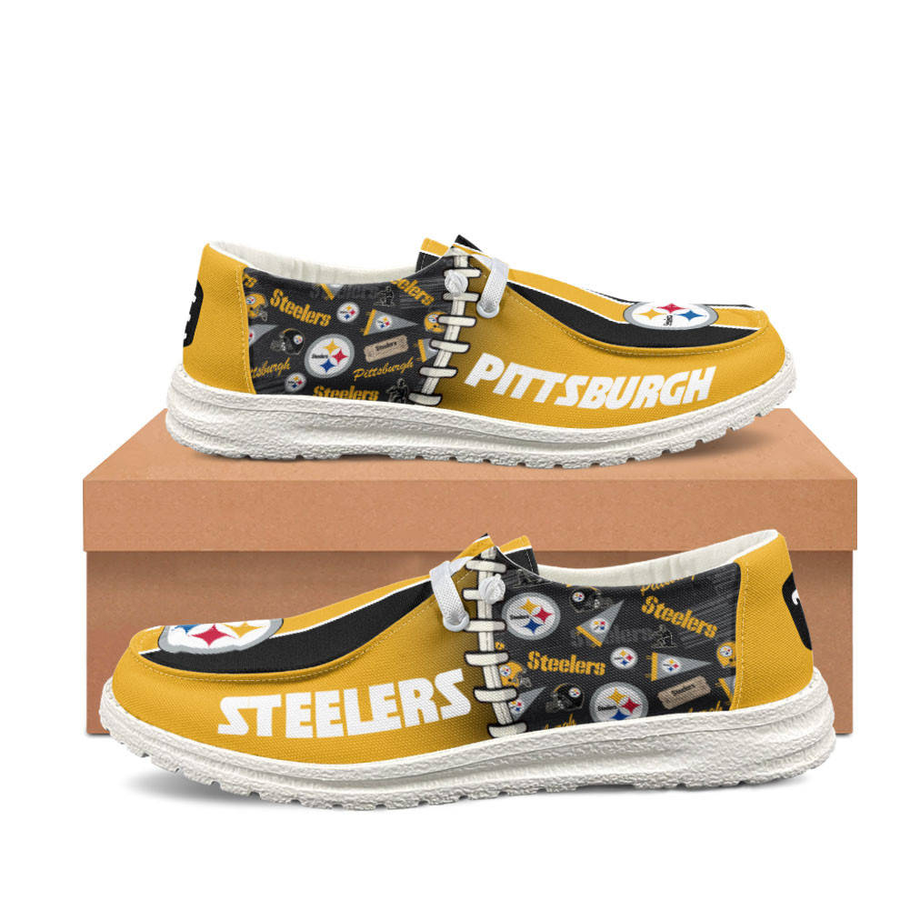Pittsburgh Steelers x Premium NFL Gridiron Casual Loafer Shoes – Limited Edition TTH190519