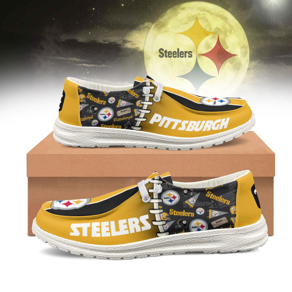Pittsburgh Steelers x Premium NFL Gridiron Casual Loafer Shoes – Limited Edition TTH190519 - Image 2