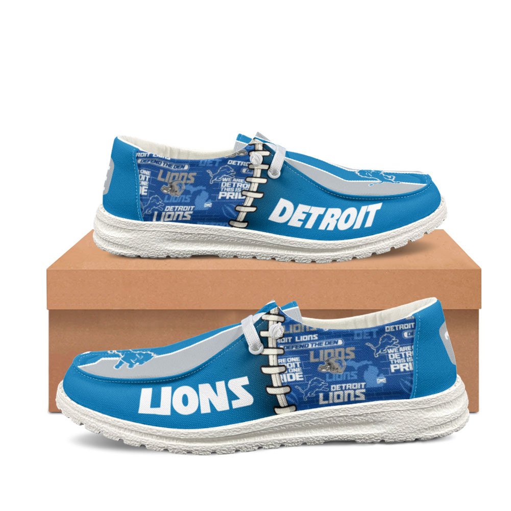 Detroit Lions x Premium NFL Gridiron Casual Loafer Shoes – Limited Edition TTH190519
