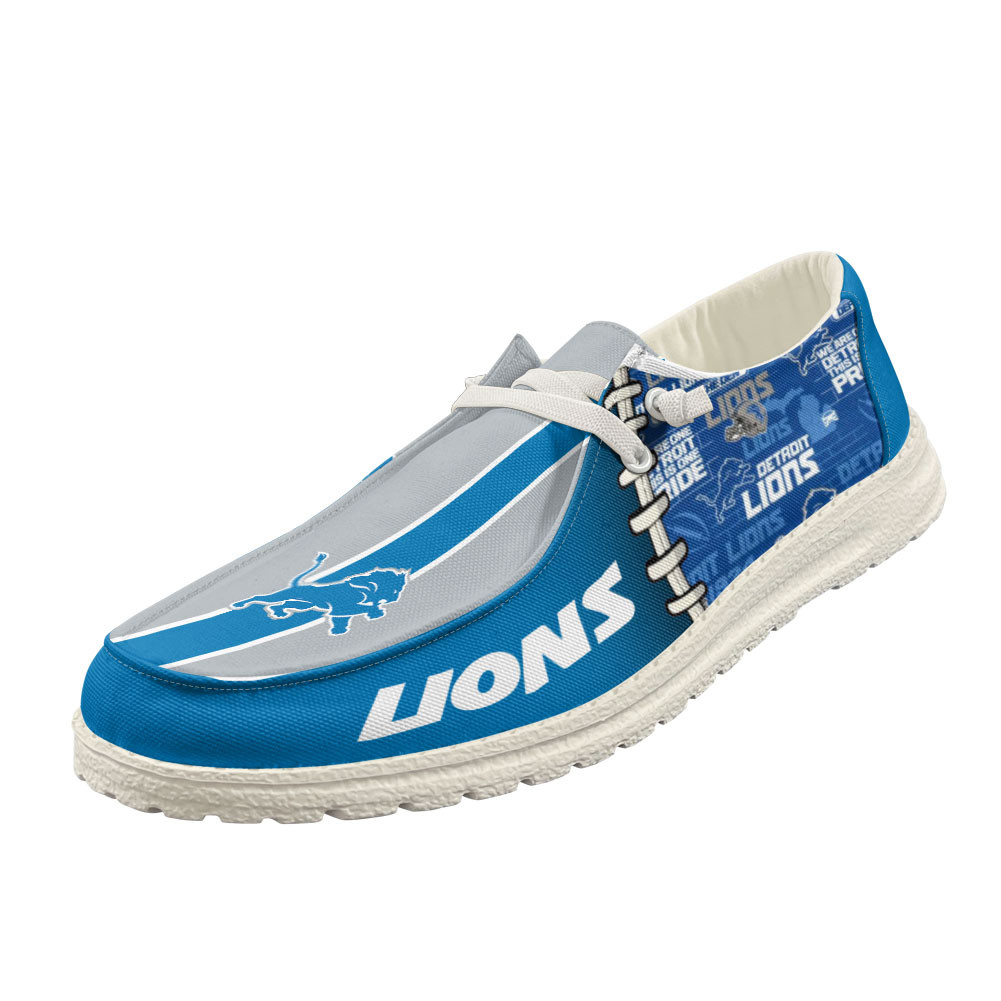 Detroit Lions x Premium NFL Gridiron Casual Loafer Shoes – Limited Edition TTH190519 - Image 4