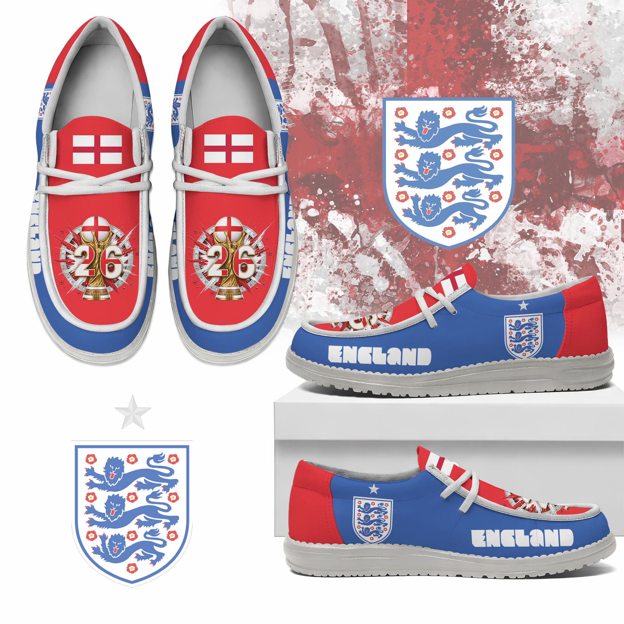 England – Premium World Cup 2026 Elite Move Loafer Shoes – Limited Edition TTH190515 - Image 2