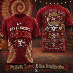 San Francisco 49ers x Premium NFL Peace Love Greateful 3D T-Shirt – Limited Edition TTH200514