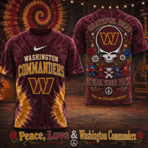 Washington Commanders x Premium NFL Peace Love Greateful 3D T-Shirt – Limited Edition TTH200514