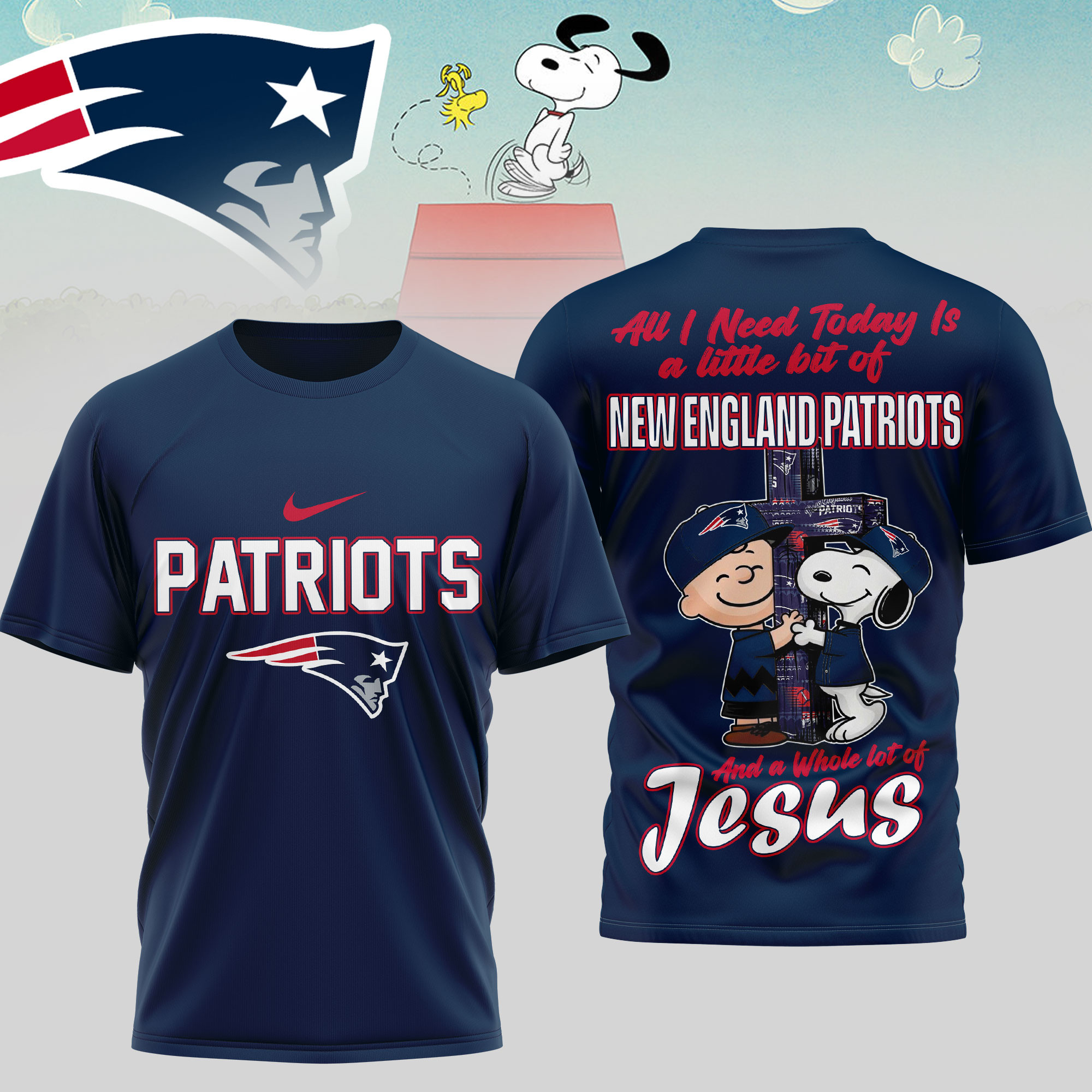 New England Patriots x Premium NFL League Blessing 3D T-Shirt – Limited Edition TTH200517 - Image 3