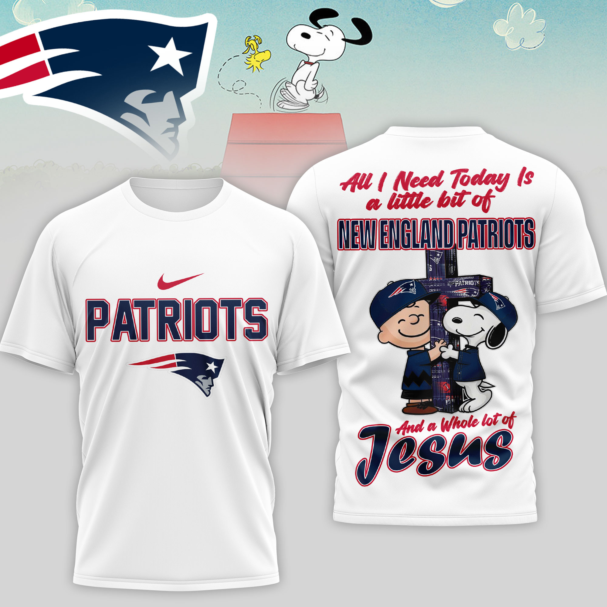 New England Patriots x Premium NFL League Blessing 3D T-Shirt – Limited Edition TTH200517 - Image 2