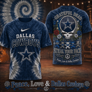 Dallas Cowboys x Premium NFL Peace Love Greateful 3D T-Shirt – Limited Edition TTH200514