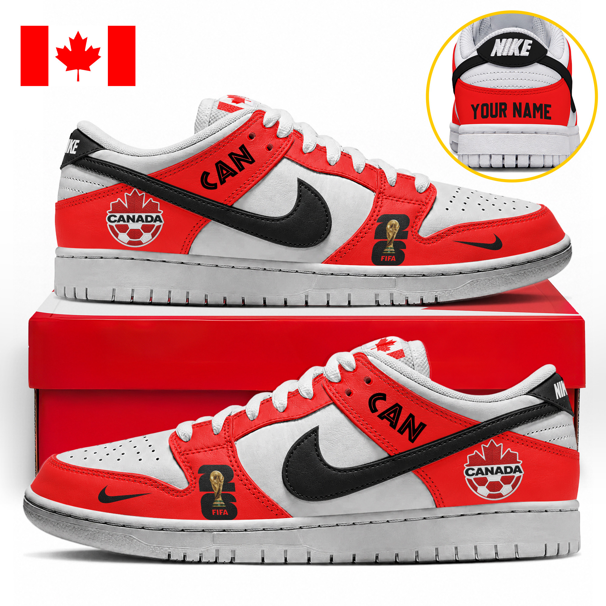 Canada x Premium World Cup 2026 Dunk Low Shoes – Limited Edition TTH190518 - Image 2