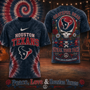 Houston Texans x Premium NFL Peace Love Greateful 3D T-Shirt – Limited Edition TTH200514