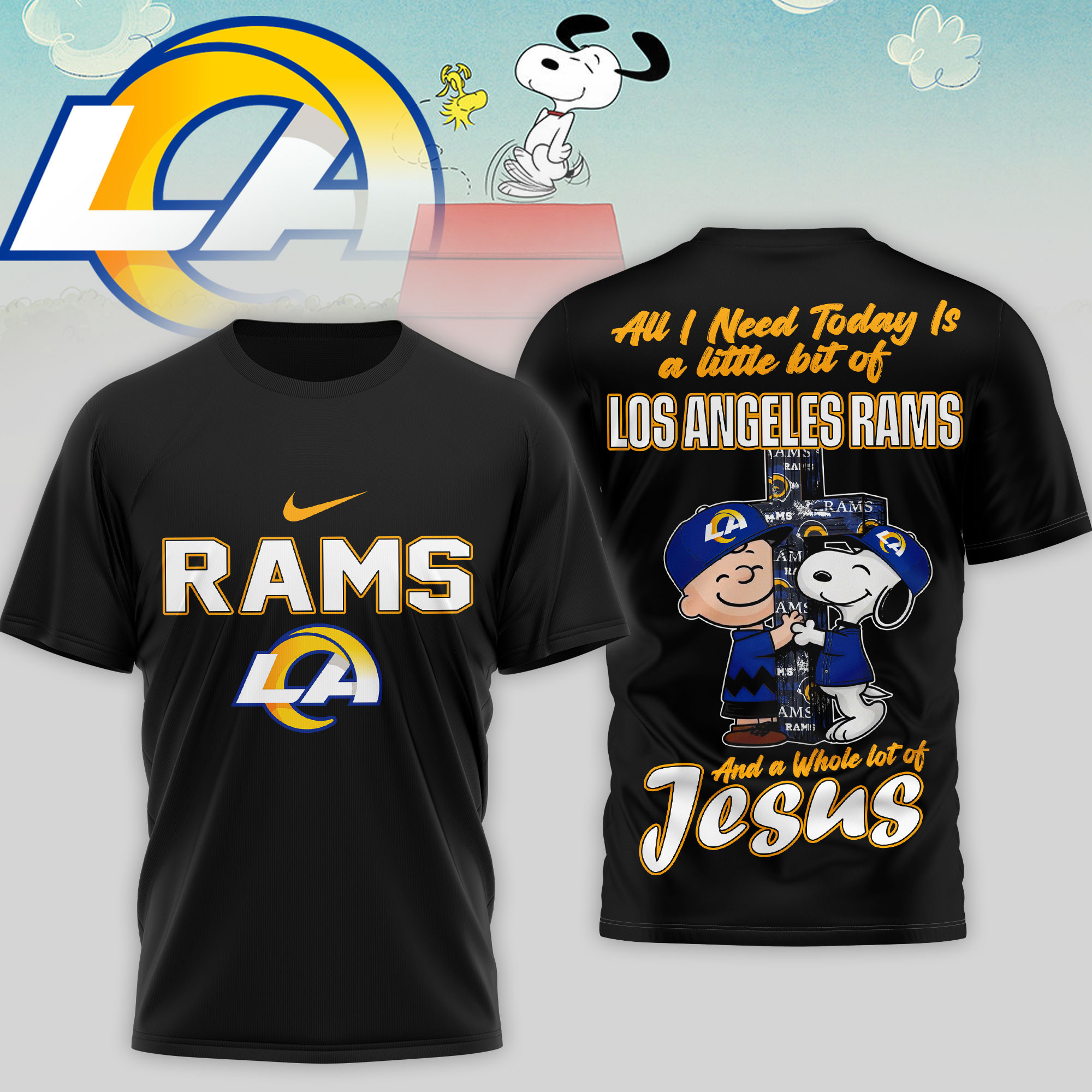 Los Angeles Rams x Premium NFL League Blessing 3D T-Shirt – Limited Edition TTH200517
